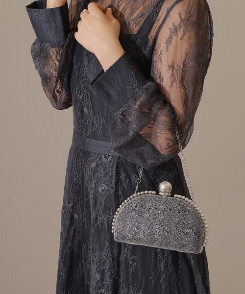 Lace Ladies(レースレディース)の「3WAY ラメ パール使い クラッチ パーティー バッグ(クラッチバッグ・レディース・ブラック/シルバー/ゴールド・FREE)」の8枚目の写真