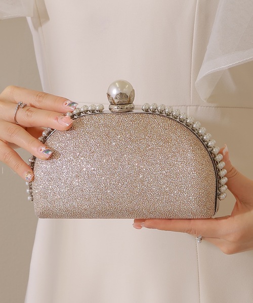 Lace Ladies(レースレディース)の「3WAY ラメ パール使い クラッチ パーティー バッグ(クラッチバッグ・レディース・ブラック/シルバー/ゴールド・FREE)」の12枚目の写真