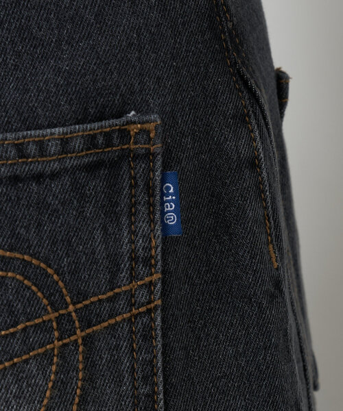 CIAOPANIC(チャオパニック)の「【cian denim/シアンデニム】スプリットフロントワイドデニム#002(デニムパンツ・レディース・ブラック/ブルー・SMALL/MEDIUM/X-SMALL)」の10枚目の写真