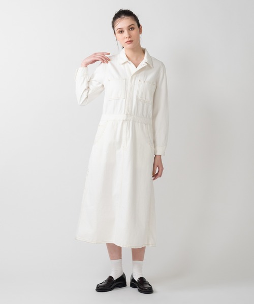 Levi's（リーバイス）の「Levi's/リーバイス BLUETAB(TM) BOILER ドレス（シャツワンピース・レディース・ホワイト・M/S/XS）」の6枚目の写真