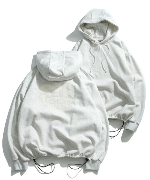 Starting Over（スターティングオーバー）の「PRINT EMBROIDERY DRAWCODE PULLOVER HOODIE / 刺繍 プリント プルオーバー ドローコード スウェットパーカー（パーカー・メンズ・ブラック/ブラック系その他2/グレー系その他/アッシュグレー/チャコールグレー/ブラック系その他/ライトグレー系1/ホワイト系その他2/ホワイト系その他4/ブラック系その他3/ホワイト/ホワイト系その他/ホワイト系その他3/ライトグレー系/ライトグレー系2・M/L）」の14枚目の写真