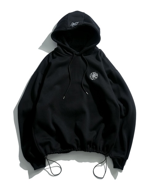 Starting Over（スターティングオーバー）の「PRINT EMBROIDERY DRAWCODE PULLOVER HOODIE / 刺繍 プリント プルオーバー ドローコード スウェットパーカー（パーカー・メンズ・ブラック/ブラック系その他2/グレー系その他/アッシュグレー/チャコールグレー/ブラック系その他/ライトグレー系1/ホワイト系その他2/ホワイト系その他4/ブラック系その他3/ホワイト/ホワイト系その他/ホワイト系その他3/ライトグレー系/ライトグレー系2・M/L）」の7枚目の写真