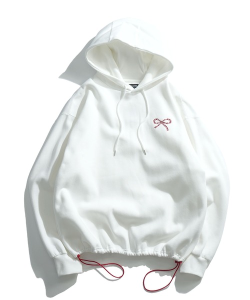 Starting Over（スターティングオーバー）の「PRINT EMBROIDERY DRAWCODE PULLOVER HOODIE / 刺繍 プリント プルオーバー ドローコード スウェットパーカー（パーカー・メンズ・ブラック/ブラック系その他2/グレー系その他/アッシュグレー/チャコールグレー/ブラック系その他/ライトグレー系1/ホワイト系その他2/ホワイト系その他4/ブラック系その他3/ホワイト/ホワイト系その他/ホワイト系その他3/ライトグレー系/ライトグレー系2・M/L）」の4枚目の写真