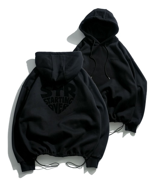 Starting Over（スターティングオーバー）の「PRINT EMBROIDERY DRAWCODE PULLOVER HOODIE / 刺繍 プリント プルオーバー ドローコード スウェットパーカー（パーカー・メンズ・ブラック/ブラック系その他2/グレー系その他/アッシュグレー/チャコールグレー/ブラック系その他/ライトグレー系1/ホワイト系その他2/ホワイト系その他4/ブラック系その他3/ホワイト/ホワイト系その他/ホワイト系その他3/ライトグレー系/ライトグレー系2・M/L）」の8枚目の写真