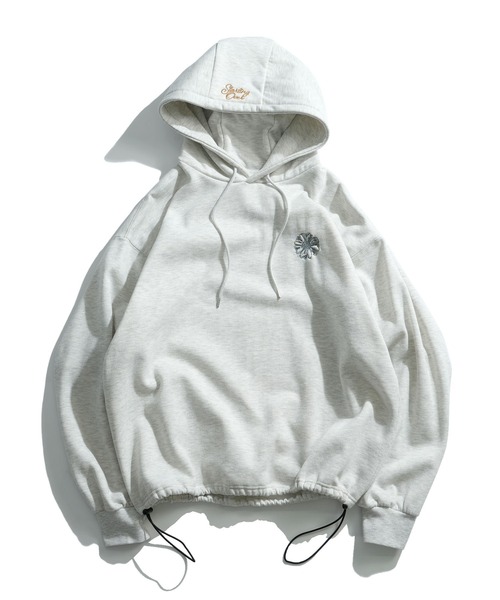 Starting Over（スターティングオーバー）の「PRINT EMBROIDERY DRAWCODE PULLOVER HOODIE / 刺繍 プリント プルオーバー ドローコード スウェットパーカー（パーカー・メンズ・ブラック/ブラック系その他2/グレー系その他/アッシュグレー/チャコールグレー/ブラック系その他/ライトグレー系1/ホワイト系その他2/ホワイト系その他4/ブラック系その他3/ホワイト/ホワイト系その他/ホワイト系その他3/ライトグレー系/ライトグレー系2・M/L）」の11枚目の写真