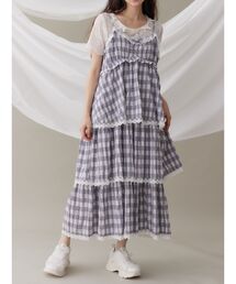 merry jenny | チェックティアードワンピース(ワンピース)