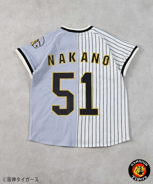 MARKEY'S（マーキーズ）の「【阪神タイガース】別注ベースボールシャツ/おとな（シャツ/ブラウス・レディース・ホワイト系3/ホワイト系2/ホワイト系1/ホワイト系8/ホワイト系7/ホワイト系6/ホワイト系5/ホワイト系4・170cm）」の8枚目の写真