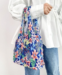 全10色！花柄シャーリング絞りバッグ エコバッグ