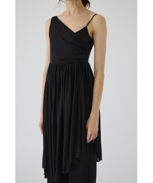 RIM.ARK（リムアーク）の「Drape thin gather cami ドレープシンギャザーキャミ（キャミソール・レディース・ブラック/ライトベージュ・FREE）」の5枚目の写真