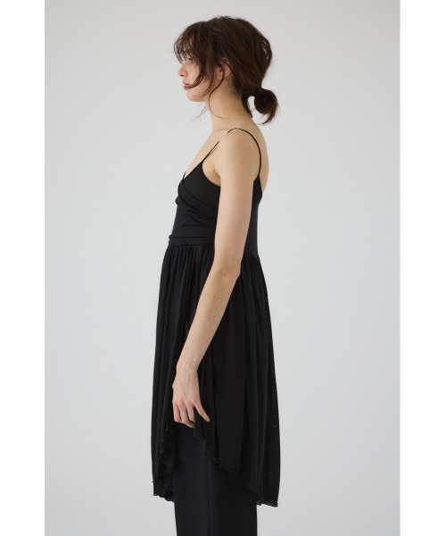 RIM.ARK（リムアーク）の「Drape thin gather cami ドレープシンギャザーキャミ（キャミソール・レディース・ブラック/ライトベージュ・FREE）」の6枚目の写真
