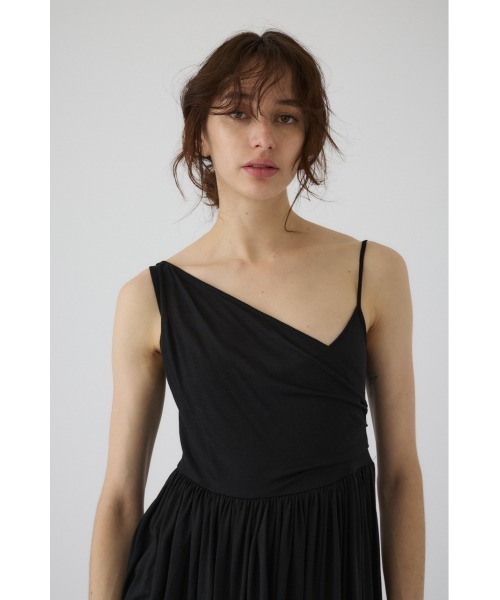 RIM.ARK（リムアーク）の「Drape thin gather cami ドレープシンギャザーキャミ（キャミソール・レディース・ブラック/ライトベージュ・FREE）」の8枚目の写真