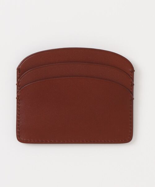 【送料関税込】A.P.C. Demi-Lune カードホルダー ブラウン Demi-Lune カードホルダー｜レザーグッズ｜A.P.C.