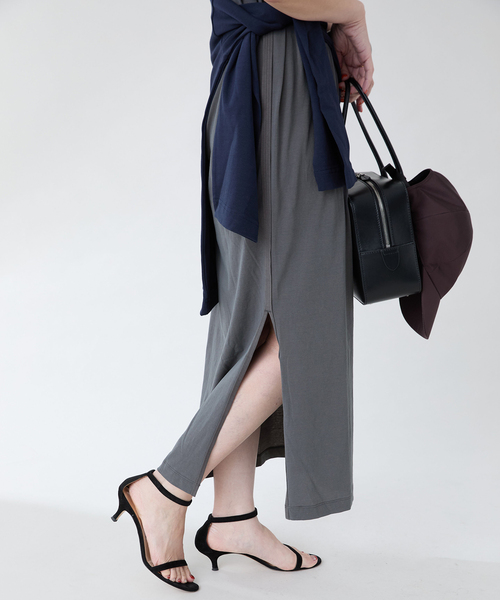ATON(エイトン)の「ATON(エイトン) TANKTOP DRESS OPAGGM0605(ワンピース・レディース・チャコールグレー/ブラック・SMALL)」の14枚目の写真