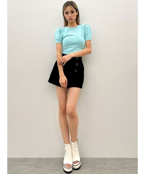 GYDA（ジェイダ）の「Gydaパフスリーブニットトップス（ニット/セーター・レディース・オフホワイト/ブラック/ミント・FREE）」の13枚目の写真