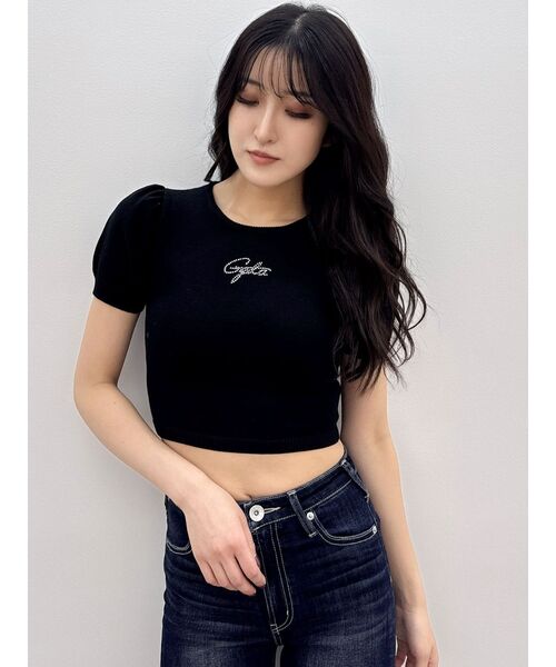 GYDA（ジェイダ）の「Gydaパフスリーブニットトップス（ニット/セーター・レディース・オフホワイト/ブラック/ミント・FREE）」の16枚目の写真