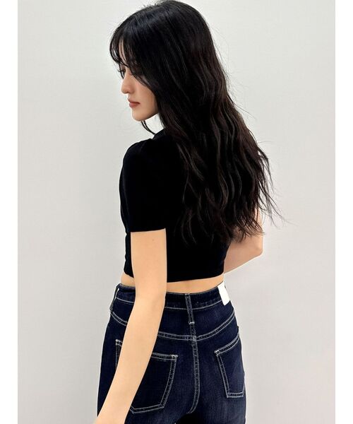 GYDA（ジェイダ）の「Gydaパフスリーブニットトップス（ニット/セーター・レディース・オフホワイト/ブラック/ミント・FREE）」の18枚目の写真