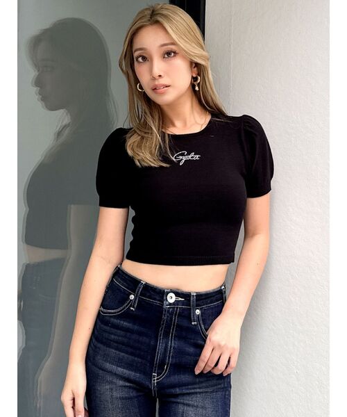 GYDA（ジェイダ）の「Gydaパフスリーブニットトップス（ニット/セーター・レディース・オフホワイト/ブラック/ミント・FREE）」の21枚目の写真