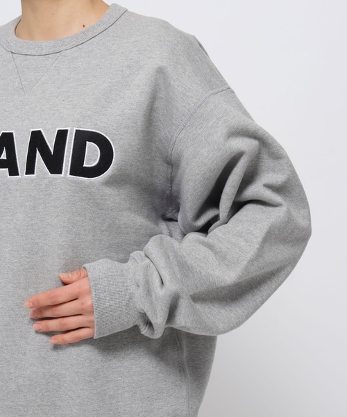 トレーナー スウェット 「UNISEX」ALAND／アップリケロゴ プルオーバー レディース メンズ セール】【UNISEX】ALAND／アップリケロゴ プルオーバー