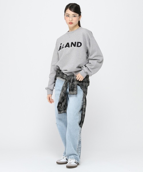 ALAND（エーランド）の「【UNISEX】ALAND／アップリケロゴ プルオーバー（スウェット・レディース・ブラック/グレー・MEDIUM/LARGE）」の6枚目の写真