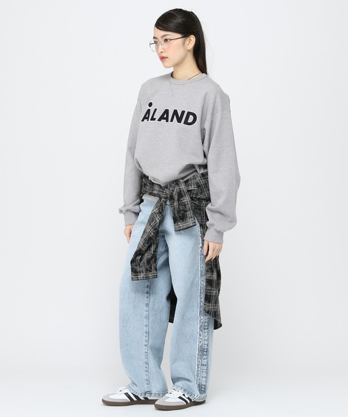 ALAND（エーランド）の「【UNISEX】ALAND／アップリケロゴ プルオーバー（スウェット・レディース・ブラック/グレー・MEDIUM/LARGE）」の7枚目の写真