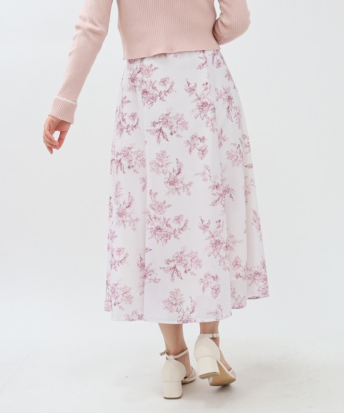ASTORIA ODIER（アストリアオディール）の「メッシュ花柄プリントフレアスカート（スカート・レディース・ブルー/ピンク・SMALL/MEDIUM/LARGE）」の8枚目の写真