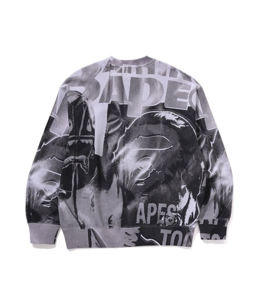 A BATHING APE(アベイシングエイプ)の「OVERPRINT RELAX FIT CREWNECK SWEATSHIRT(スウェット・メンズ・ブラック/マルチ・LARGE/SMALL/XX-LARGE/MEDIUM/X-LARGE)」の3枚目の写真