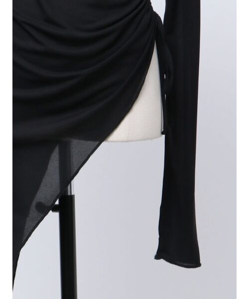 VEQUM（VEQUM）の「【VEQUM】ASYMMETRY SHEER LONG TOP（Tシャツ/カットソー・レディース・ブルー/ブラウン/ブラック・FREE）」の12枚目の写真
