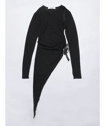 【VEQUM】ASYMMETRY SHEER LONG TOP