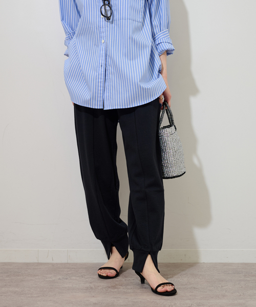 JOURNAL STANDARD relume(ジャーナルスタンダード レリューム)の「センタースリットスウェットパンツ(スウェットパンツ・レディース・チャコールグレー/ブラック・FREE)」の5枚目の写真