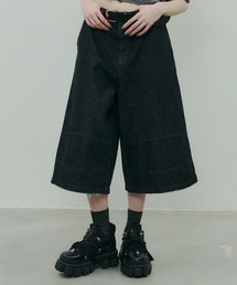 AIVER　ワイドクォーターデニムパンツ