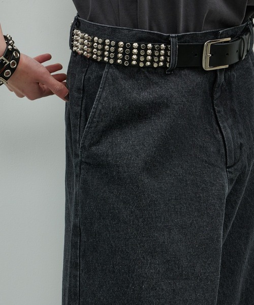 AIVER（アイバー）の「AIVER　ワイドクォーターデニムパンツ（デニムパンツ・メンズ・ブラック/グレー/ライトグレー・SMALL/MEDIUM/LARGE）」の7枚目の写真