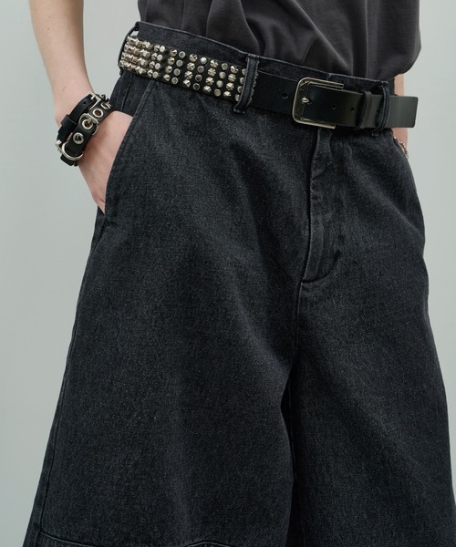 AIVER（アイバー）の「AIVER　ワイドクォーターデニムパンツ（デニムパンツ・メンズ・ブラック/グレー/ライトグレー・SMALL/MEDIUM/LARGE）」の8枚目の写真