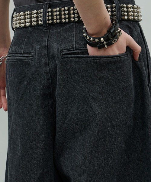 AIVER（アイバー）の「AIVER　ワイドクォーターデニムパンツ（デニムパンツ・メンズ・ブラック/グレー/ライトグレー・SMALL/MEDIUM/LARGE）」の9枚目の写真