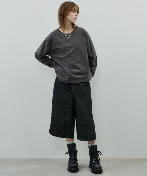 AIVER（アイバー）の「AIVER　ワイドクォーターデニムパンツ（デニムパンツ・メンズ・ブラック/グレー/ライトグレー・SMALL/MEDIUM/LARGE）」の20枚目の写真