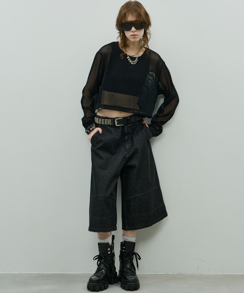 AIVER（アイバー）の「AIVER　ワイドクォーターデニムパンツ（デニムパンツ・メンズ・ブラック/グレー/ライトグレー・SMALL/MEDIUM/LARGE）」の21枚目の写真