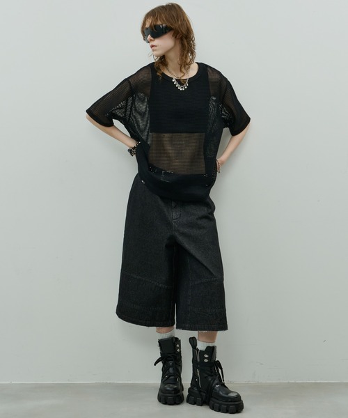 AIVER（アイバー）の「AIVER　ワイドクォーターデニムパンツ（デニムパンツ・メンズ・ブラック/グレー/ライトグレー・SMALL/MEDIUM/LARGE）」の19枚目の写真