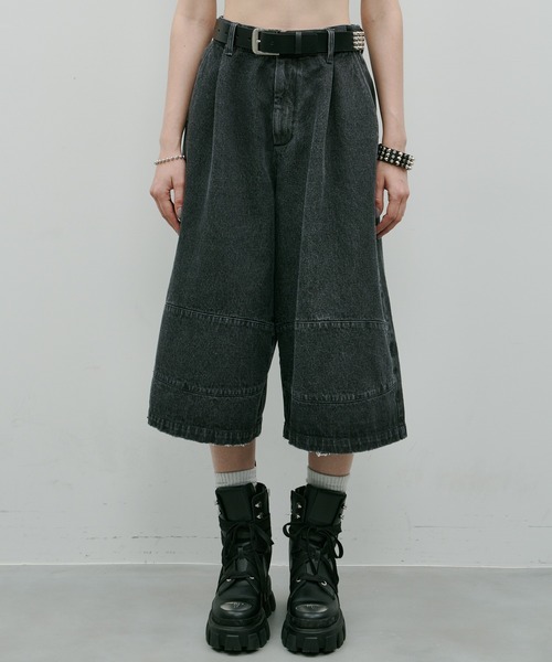 AIVER（アイバー）の「AIVER　ワイドクォーターデニムパンツ（デニムパンツ・メンズ・ブラック/グレー/ライトグレー・SMALL/MEDIUM/LARGE）」の11枚目の写真