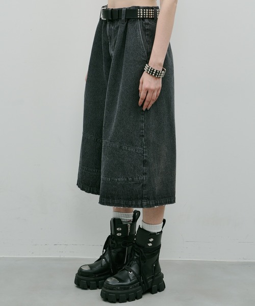 AIVER（アイバー）の「AIVER　ワイドクォーターデニムパンツ（デニムパンツ・メンズ・ブラック/グレー/ライトグレー・SMALL/MEDIUM/LARGE）」の12枚目の写真