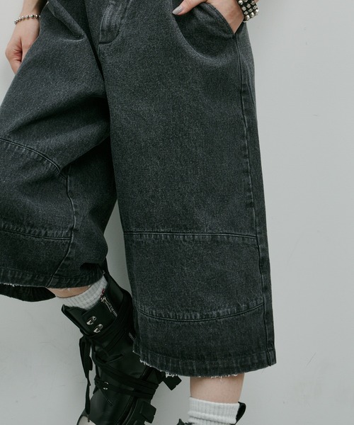 AIVER（アイバー）の「AIVER　ワイドクォーターデニムパンツ（デニムパンツ・メンズ・ブラック/グレー/ライトグレー・SMALL/MEDIUM/LARGE）」の17枚目の写真