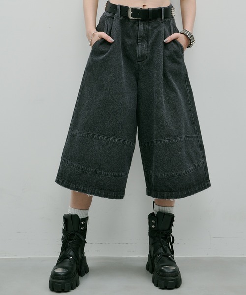 AIVER（アイバー）の「AIVER　ワイドクォーターデニムパンツ（デニムパンツ・メンズ・ブラック/グレー/ライトグレー・SMALL/MEDIUM/LARGE）」の15枚目の写真