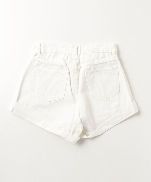 LETee(レティー)の「デニムショートパンツ(デニムパンツ・レディース・ホワイト/ベージュ/ブルー/サックスブルー/ブラック・S/L/M)」の21枚目の写真