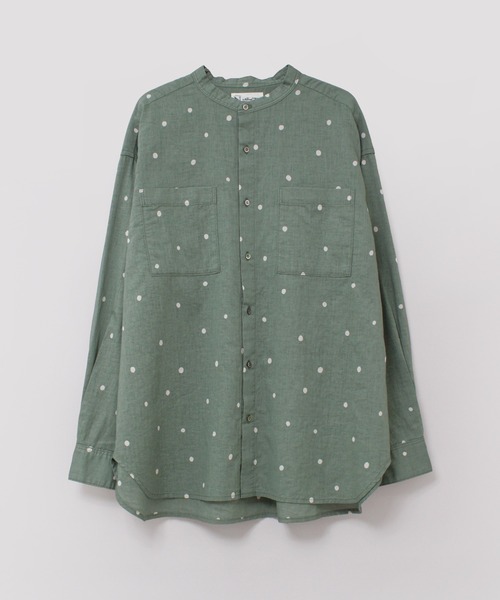 RNA-N（アールエヌエーエヌ）の「B2883 コットンリネンドットベーシックシャツ（シャツ/ブラウス・レディース・ブラック/グリーン/キナリ・FREE）」の10枚目の写真