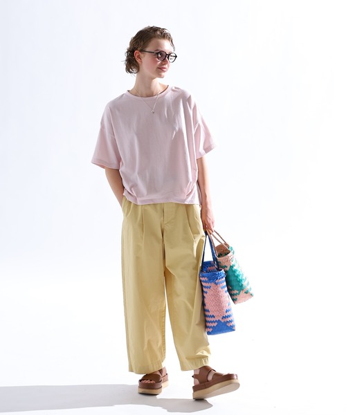 Kelen（ケレン）の「「KELEN / ケレン」 後ろバックル付きカーブラインパンツ ODDI（その他パンツ・レディース・ライトベージュ/ライトイエロー/ライトカーキ・FREE）」の6枚目の写真