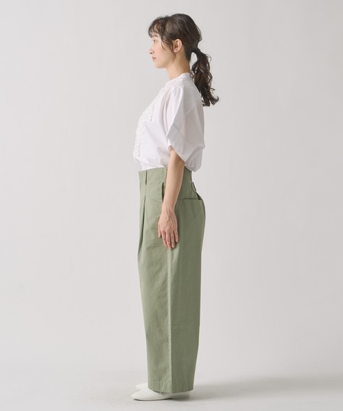 Kelen（ケレン）の「「KELEN / ケレン」 後ろバックル付きカーブラインパンツ ODDI（その他パンツ・レディース・ライトベージュ/ライトイエロー/ライトカーキ・FREE）」の21枚目の写真