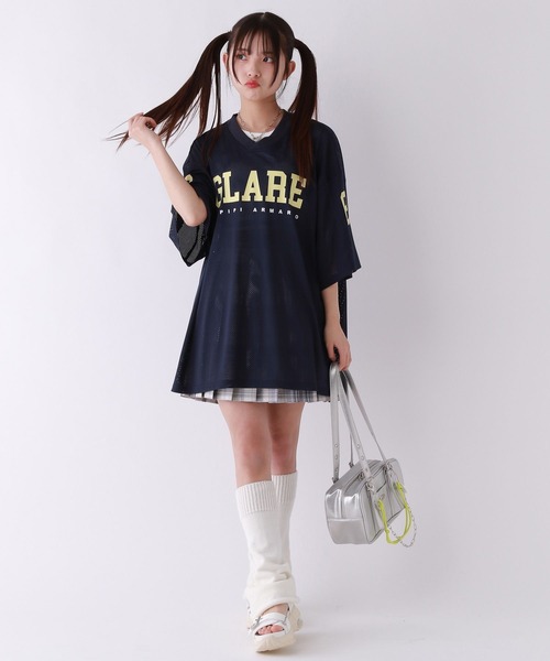 repipi armario（レピピ アルマリオ）の「メッシュルーズワンピース（ワンピース・キッズ・ホワイト/ブラック/ネイビー・SMALL/LARGE/MEDIUM）」の3枚目の写真