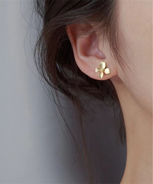 【新発売】 セール】YU-KA:ゴールドフラワーピアス gold pierce flower アクセサリー
