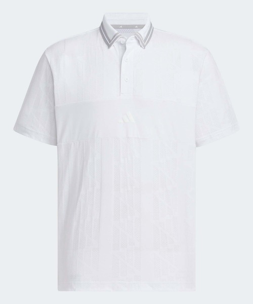 adidas（アディダス）の「ビヨンド ザ コース ジャガード BOSロゴ 半袖シャツ【adidas Golf/アディダスゴルフ】（ポロシャツ・メンズ・ホワイト/ブラック/クリーム・XX-LARGE/LARGE/MEDIUM/SMALL/X-LARGE）」の6枚目の写真