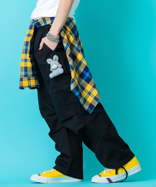 ankoROCK(アンコロック)の「TEDDY ankoROCK ワイドカーゴパンツ(カーゴパンツ・メンズ・ブラック系1/ブラック系2/カーキ系1/カーキ系2・S/M/L)」の9枚目の写真