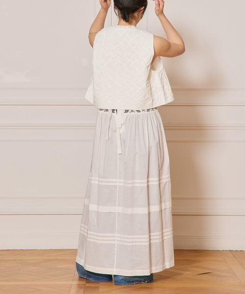 セール】IENA LA BOUCLE ジオメトリックタックショートベスト