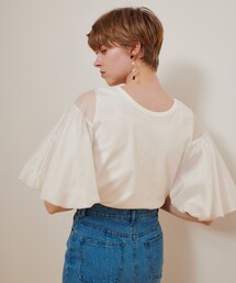 allureville | フライスコンビボリュームスリーブプルオーバー(Tシャツ/カットソー)